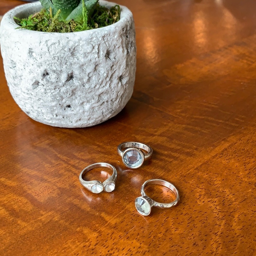 Bundle of 3 silver rings ✨